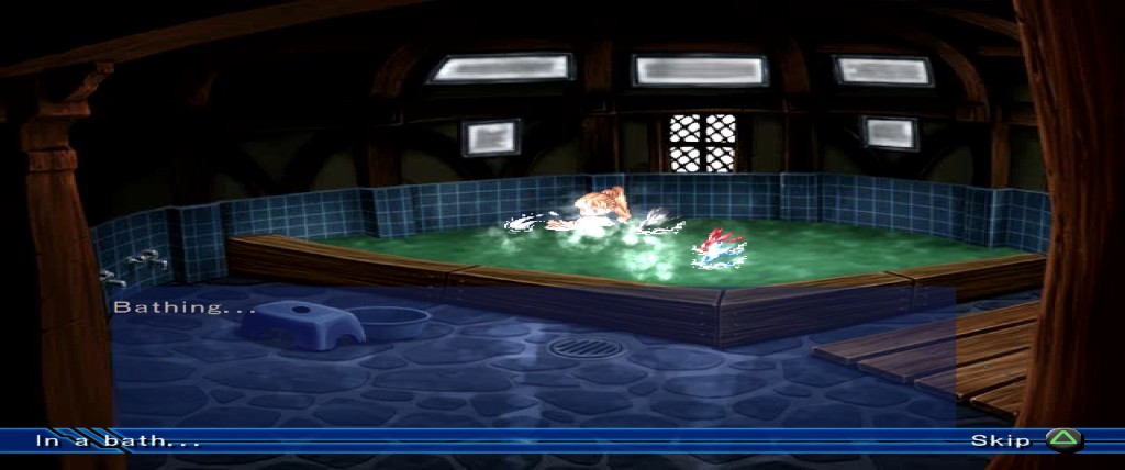 Known limitation — bath / dialogue UI stretch in Ar tonelico II BETA